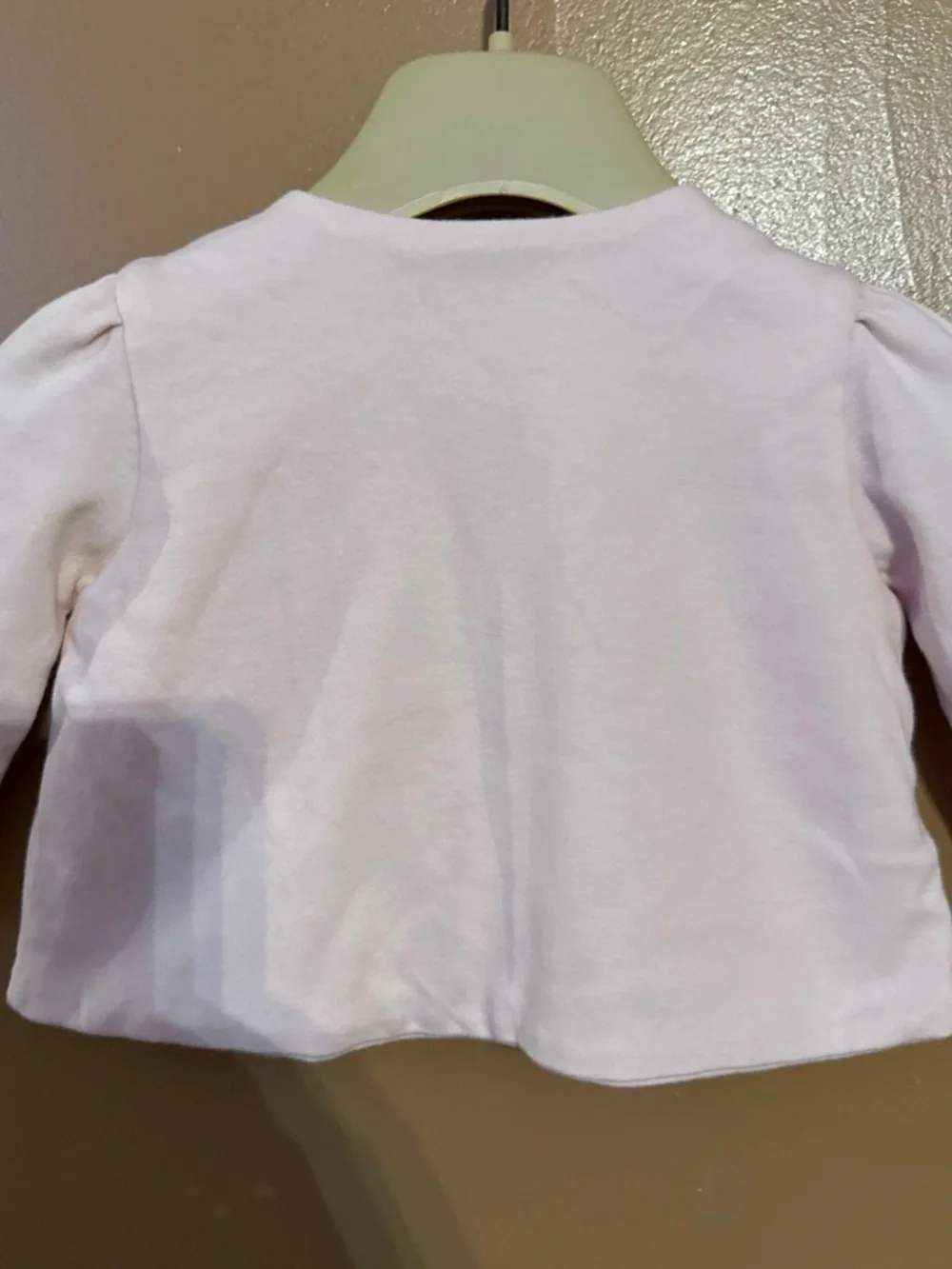 Ralph Lauren Light Pink Smocked Shoulder Cardigan